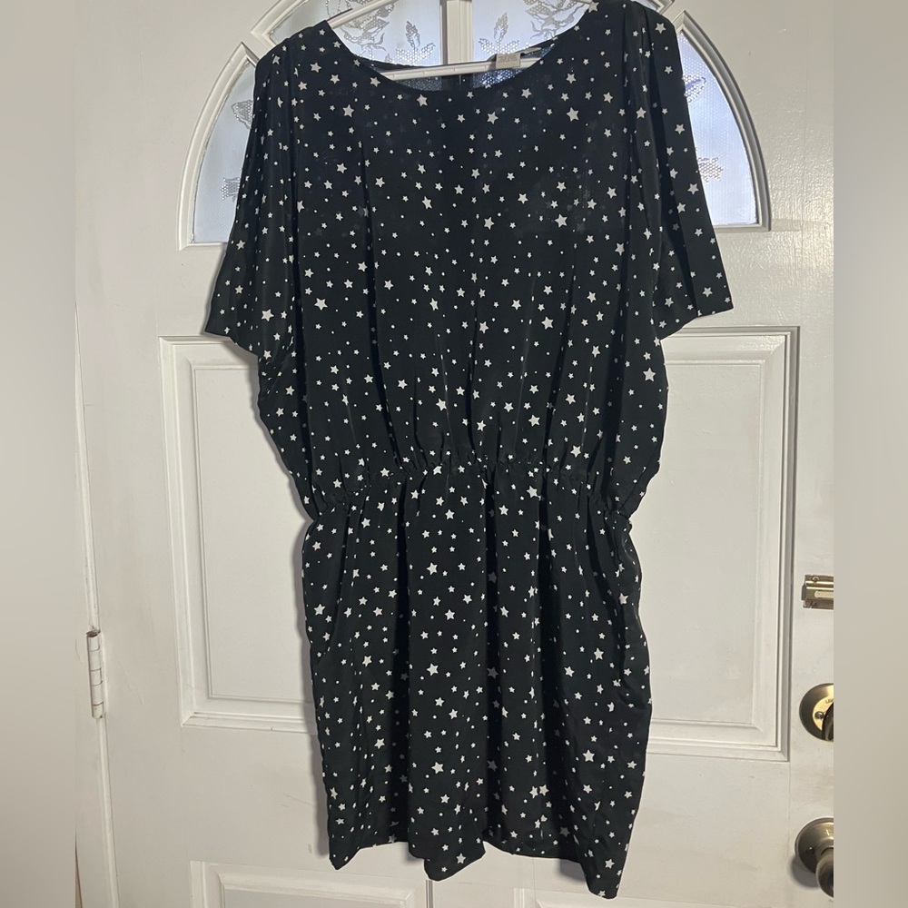 Fun & Flirt Black Star Print Dress